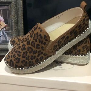 Leopard Slip On Shoes size 10